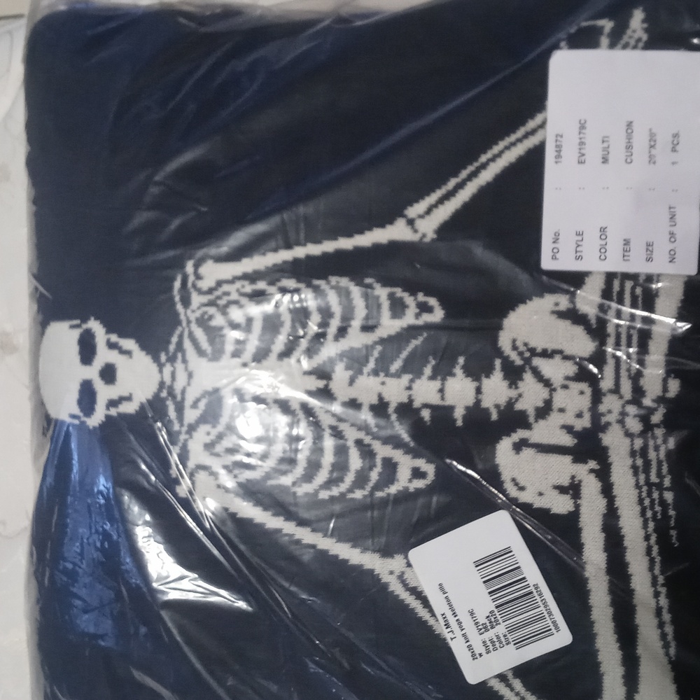 Nwt in plastic knit skeleton yoga pillow